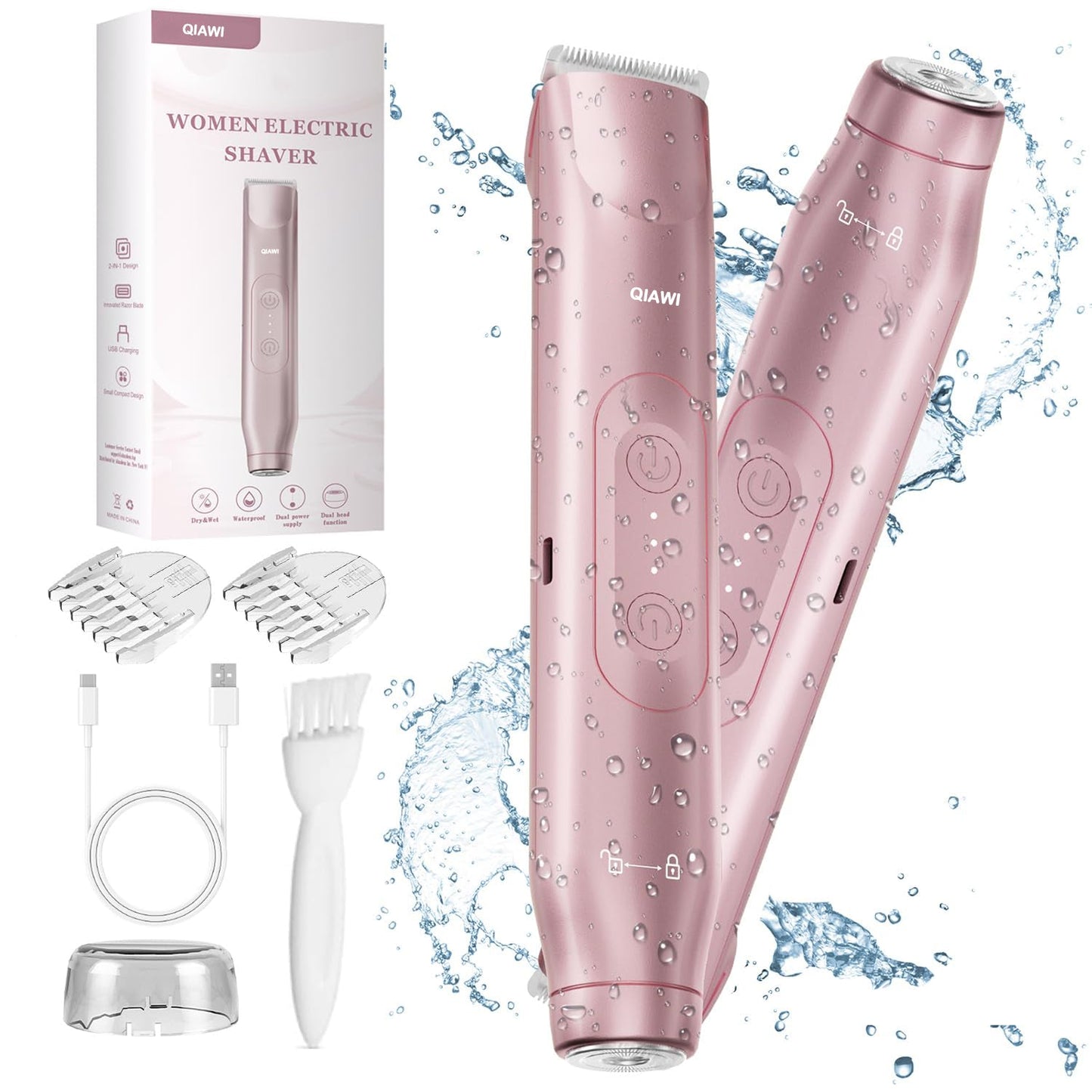Last 3 Hours: 2nd Only $9.99! 2-in-1 Women’s Electric Shaver – Dual Head Precision Trimmer