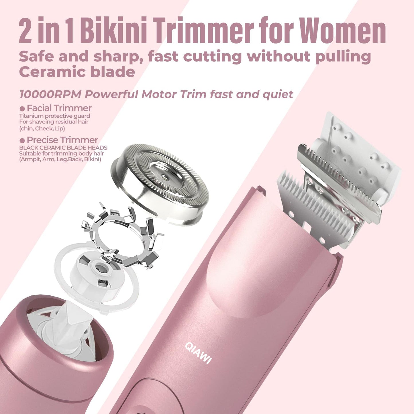Last 3 Hours: 2nd Only $9.99! 2-in-1 Women’s Electric Shaver – Dual Head Precision Trimmer