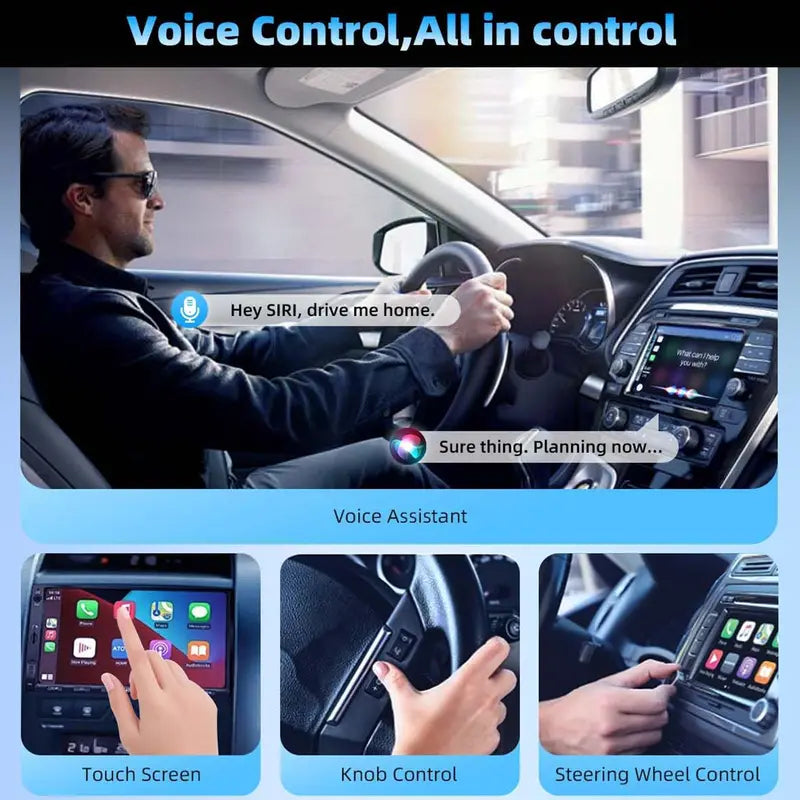 2025 Wireless CarPlay Adapter for iPhone & Android – Fast, No-Lag, Hands-Free