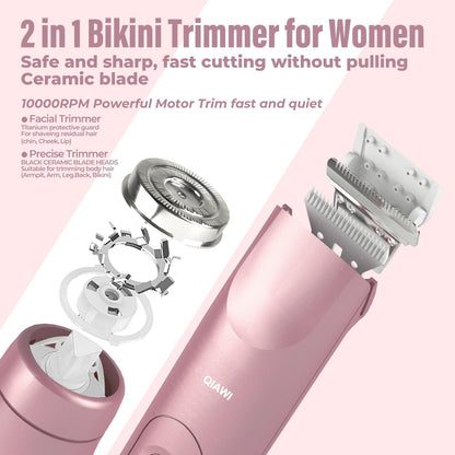 Last 3 Hours: 2nd Only $9.99! 2-in-1 Women’s Electric Shaver – Dual Head Precision Trimmer