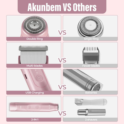 Last 3 Hours: 2nd Only $9.99! 2-in-1 Women’s Electric Shaver – Dual Head Precision Trimmer