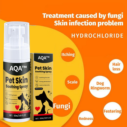 Pet Skin Spray for Dogs & Cats - Natural Soothing Spray for Clean, Soft Skin and Itch Relief